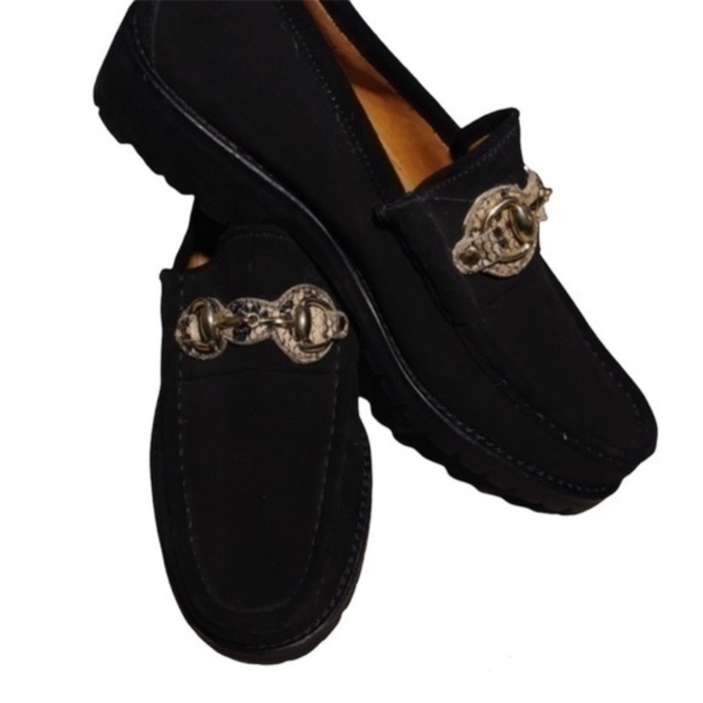 Gucci Mens Suede Horsebit Loafers